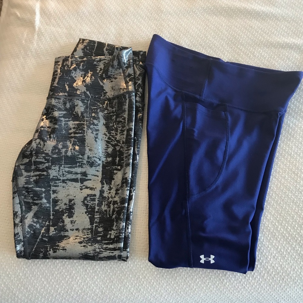‼️ moving to Asia ‼️ LULULEMON and UA, in shiny silver/black, shiny royal blue